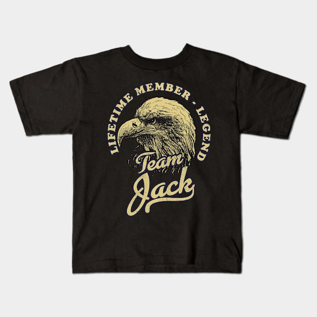 Jack Name - Lifetime Member Legend - Eagle Kids T-Shirt by Stacy Peters Art